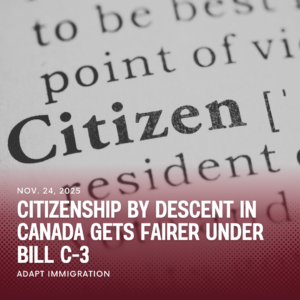 Citizen – a person with legal membership, rights, and responsibilities under Canadian law.