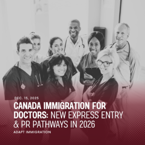 International doctors in medical uniforms, symbolizing Canada’s new immigration opportunities for physicians