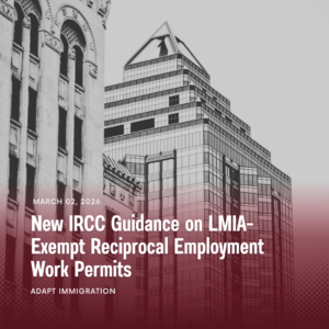 Modern office building in Canada representing business and work permit opportunities